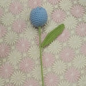 Handcrafted Blue Crochet Flower Accessory